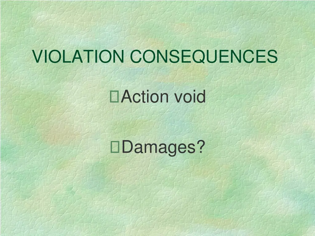 violation consequences