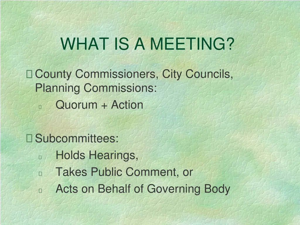 what is a meeting