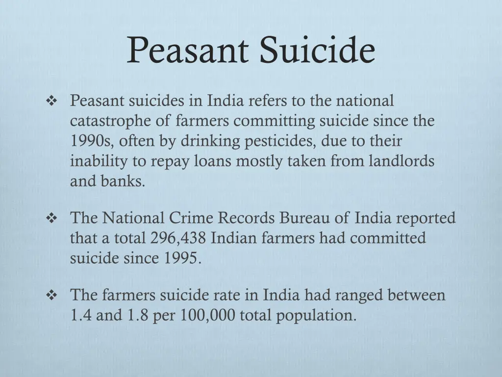 peasant suicide