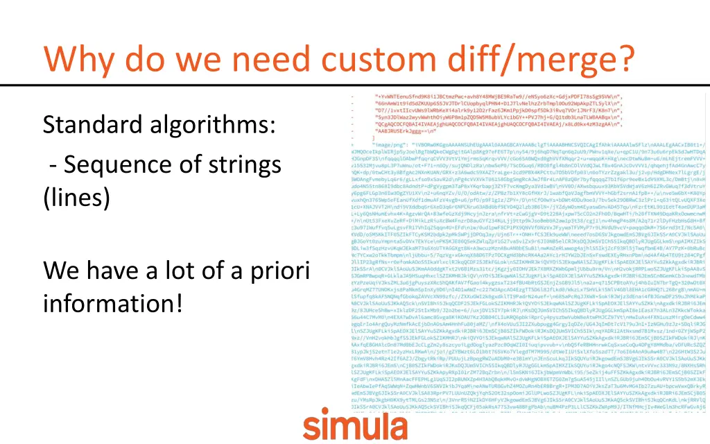 why do we need custom diff merge 1