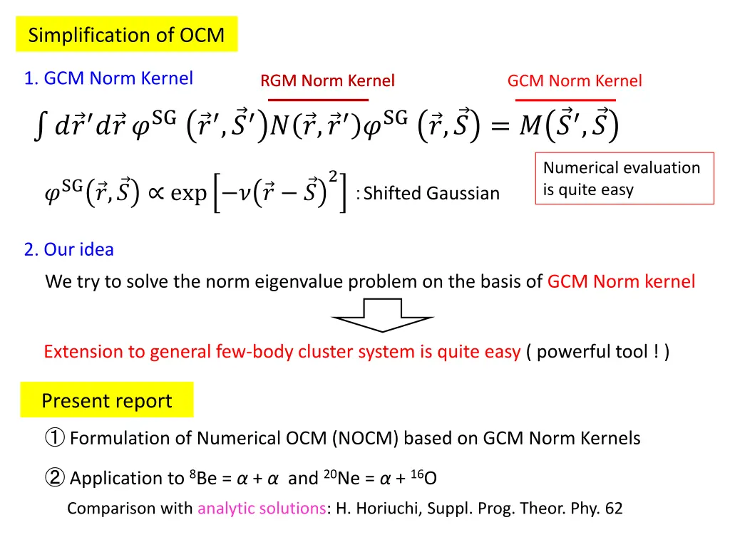 simplification of ocm