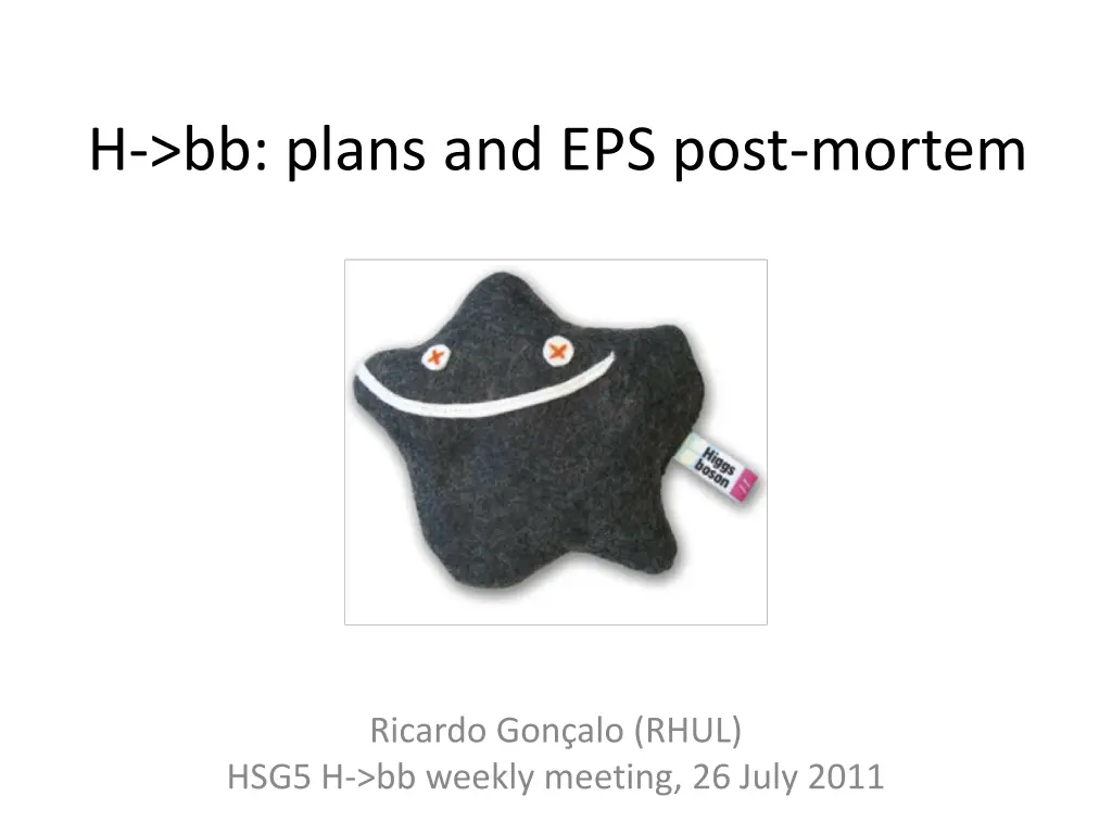 h bb plans and eps post mortem