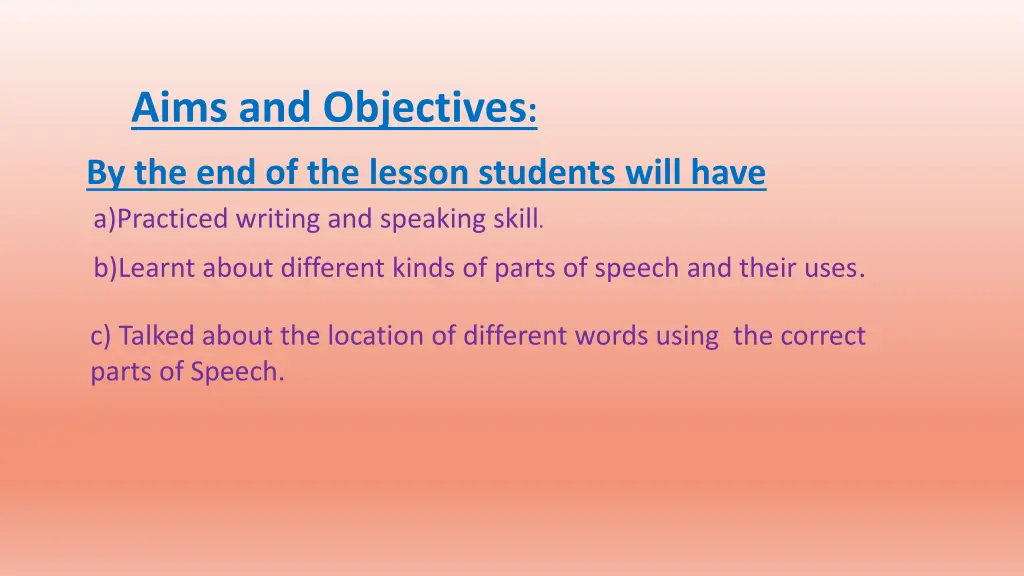 aims and objectives