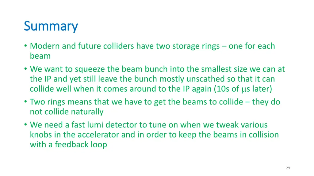 summary summary