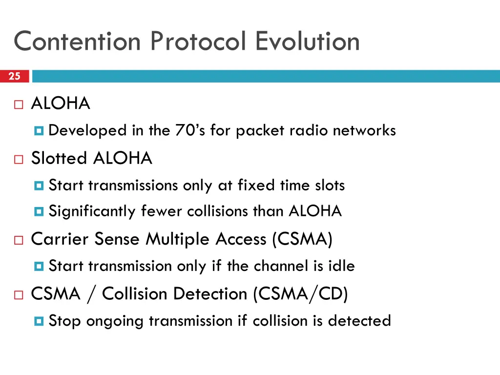 contention protocol evolution