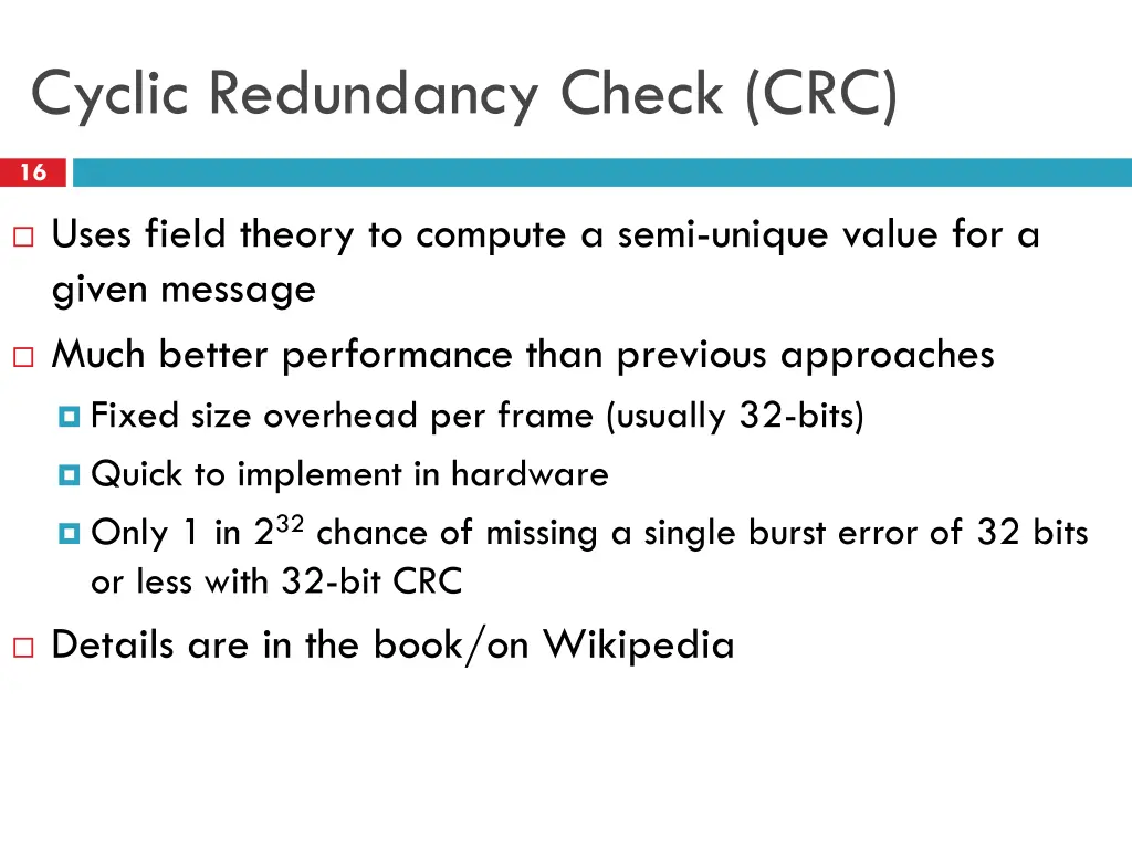 cyclic redundancy check crc