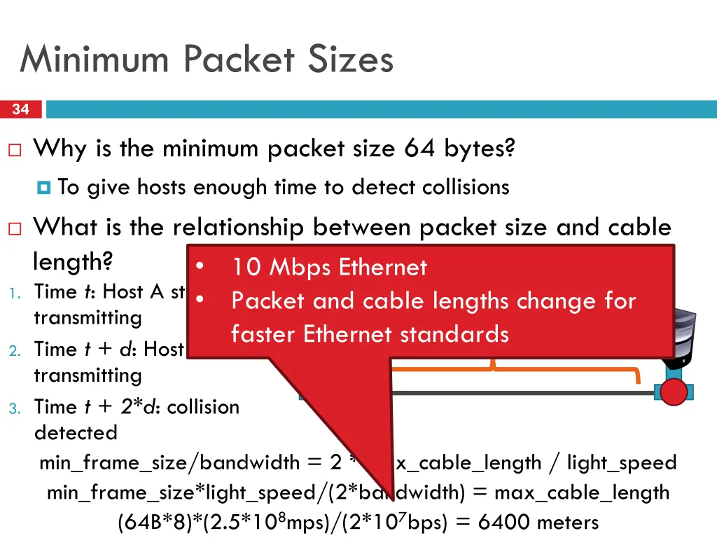 minimum packet sizes