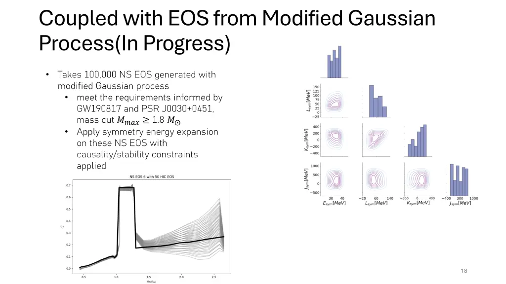 coupled with eos from modified gaussian process