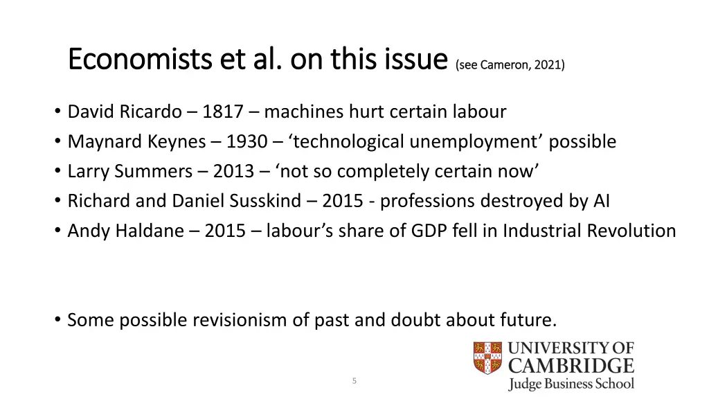 economists et al on this issue economists