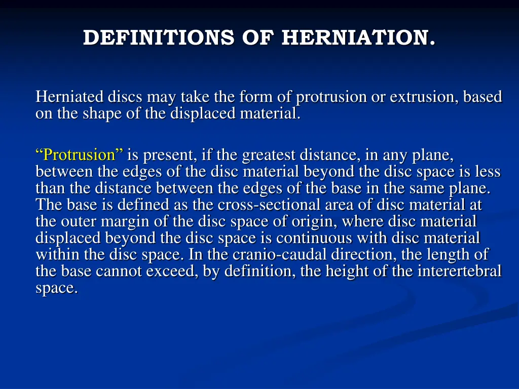 definitions of herniation