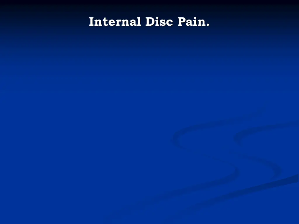 internal disc pain