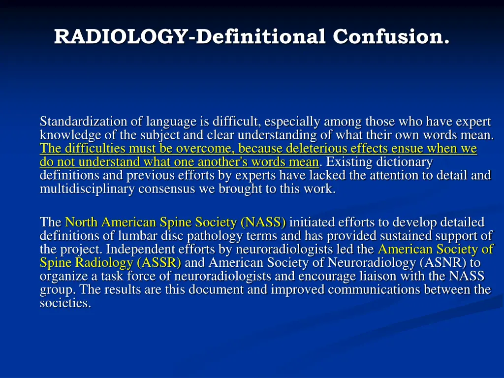 radiology definitional confusion