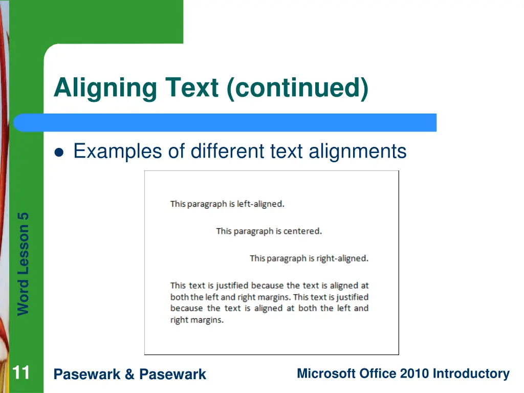 aligning text continued