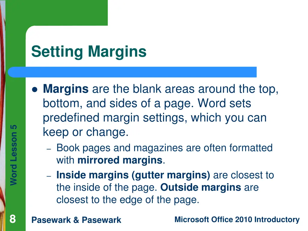 setting margins
