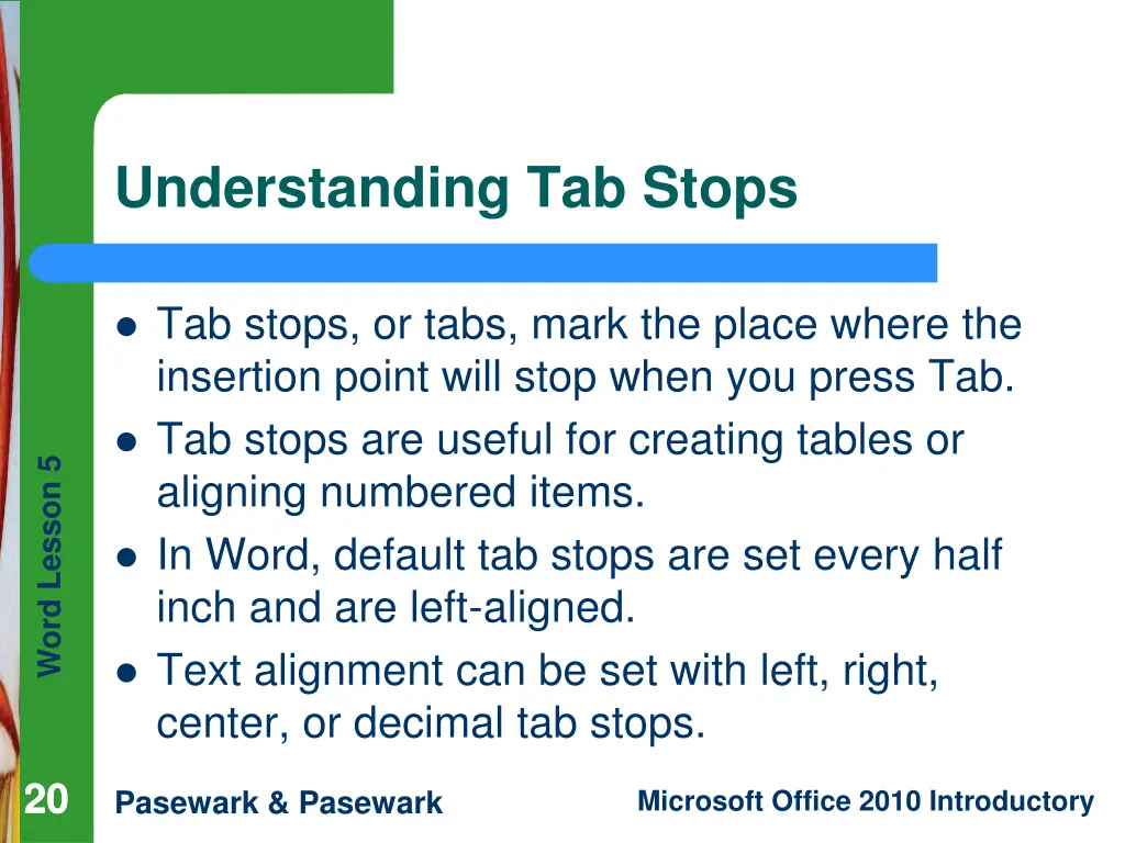 understanding tab stops