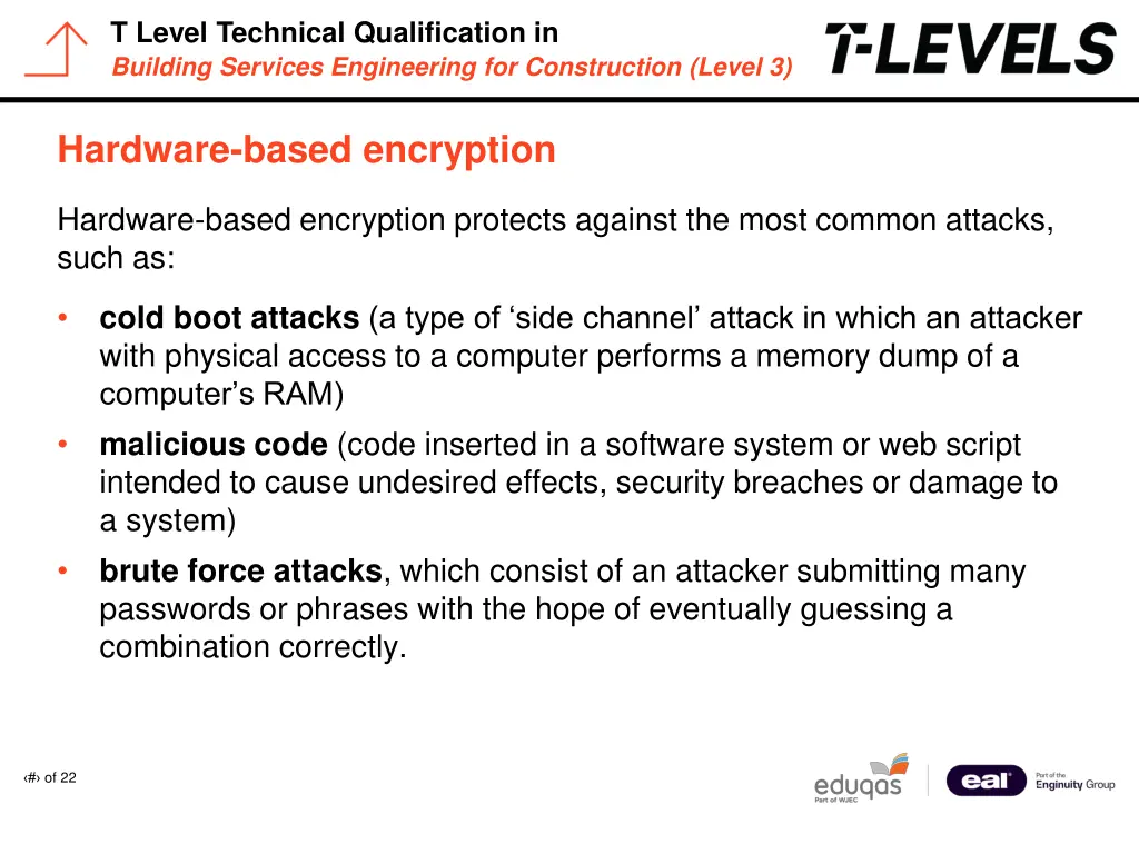 t level technical qualification in building 11