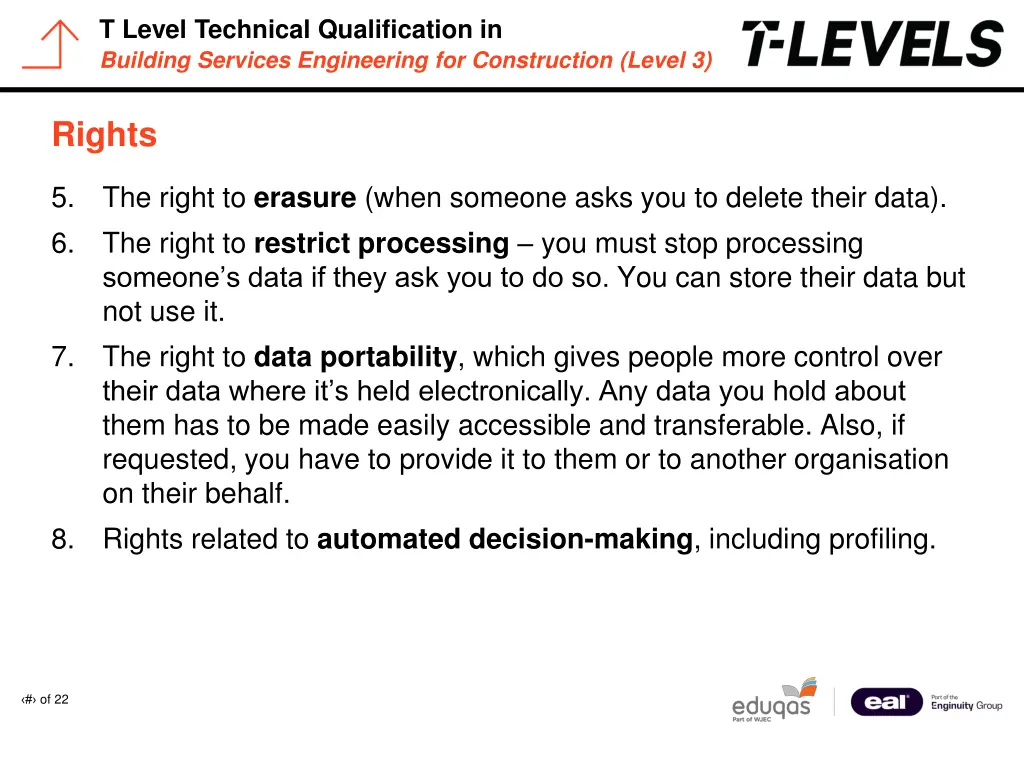 t level technical qualification in building 6
