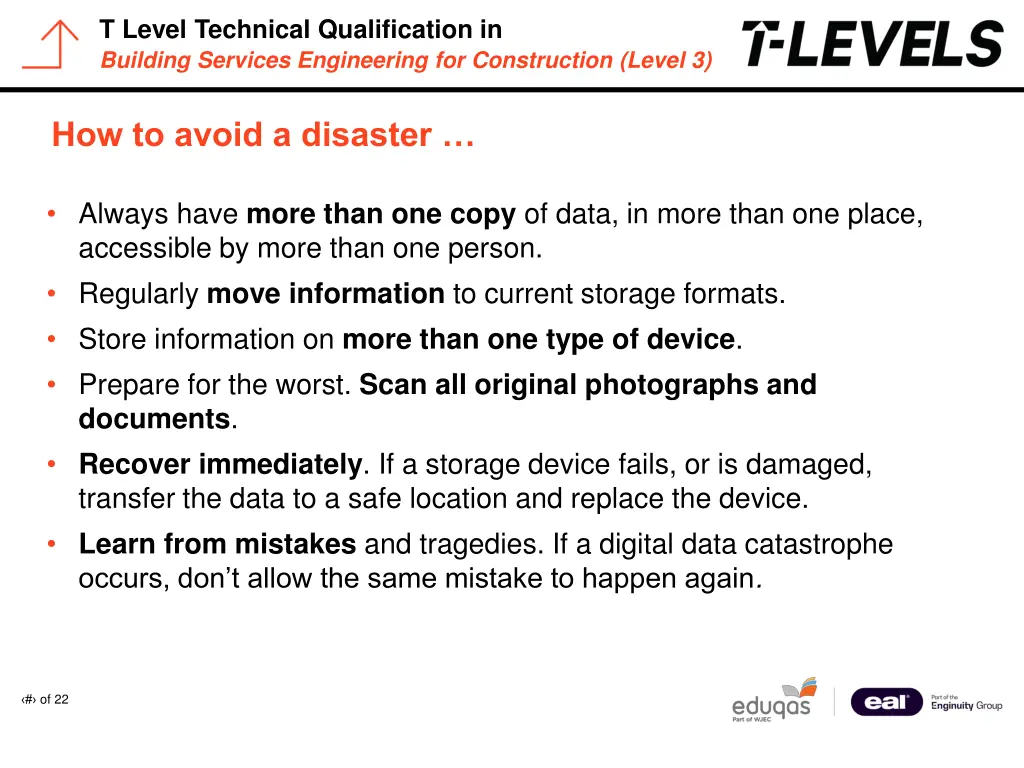 t level technical qualification in building 8