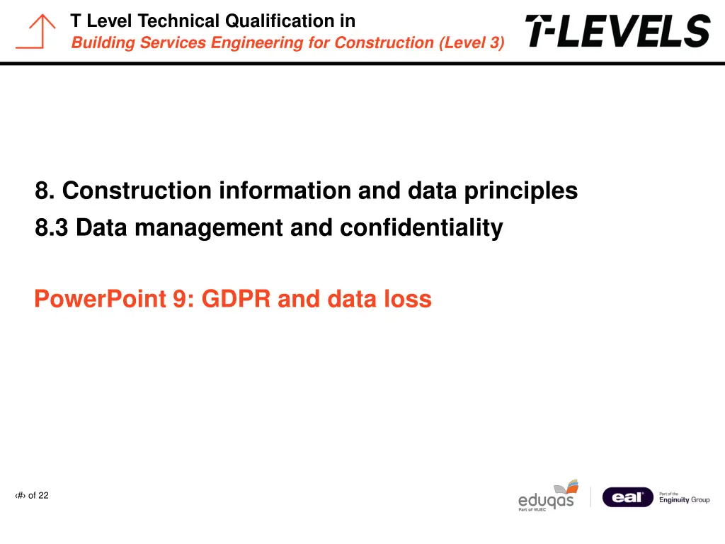 t level technical qualification in building