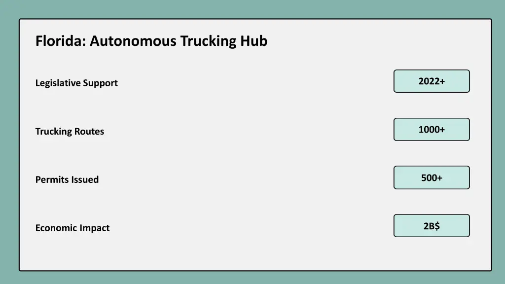 florida autonomous trucking hub
