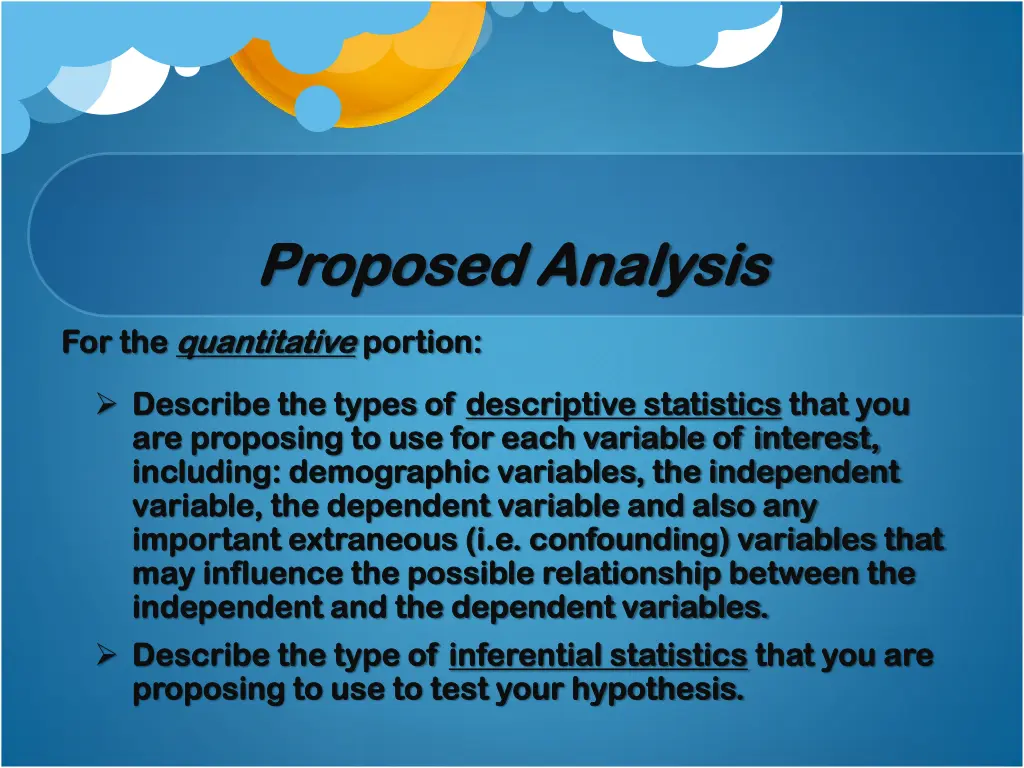 proposed analysis proposed analysis