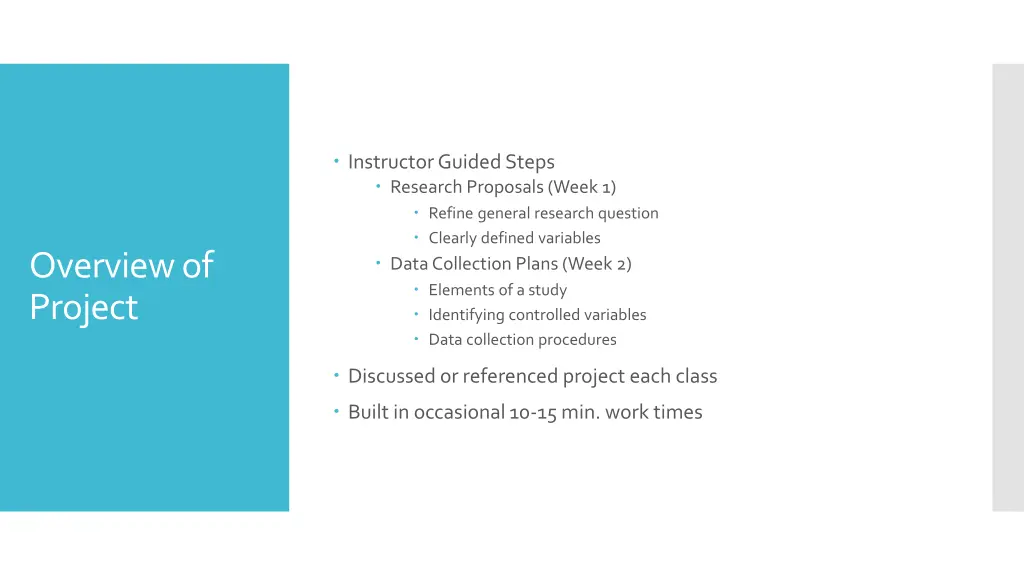 instructor guided steps research proposals week