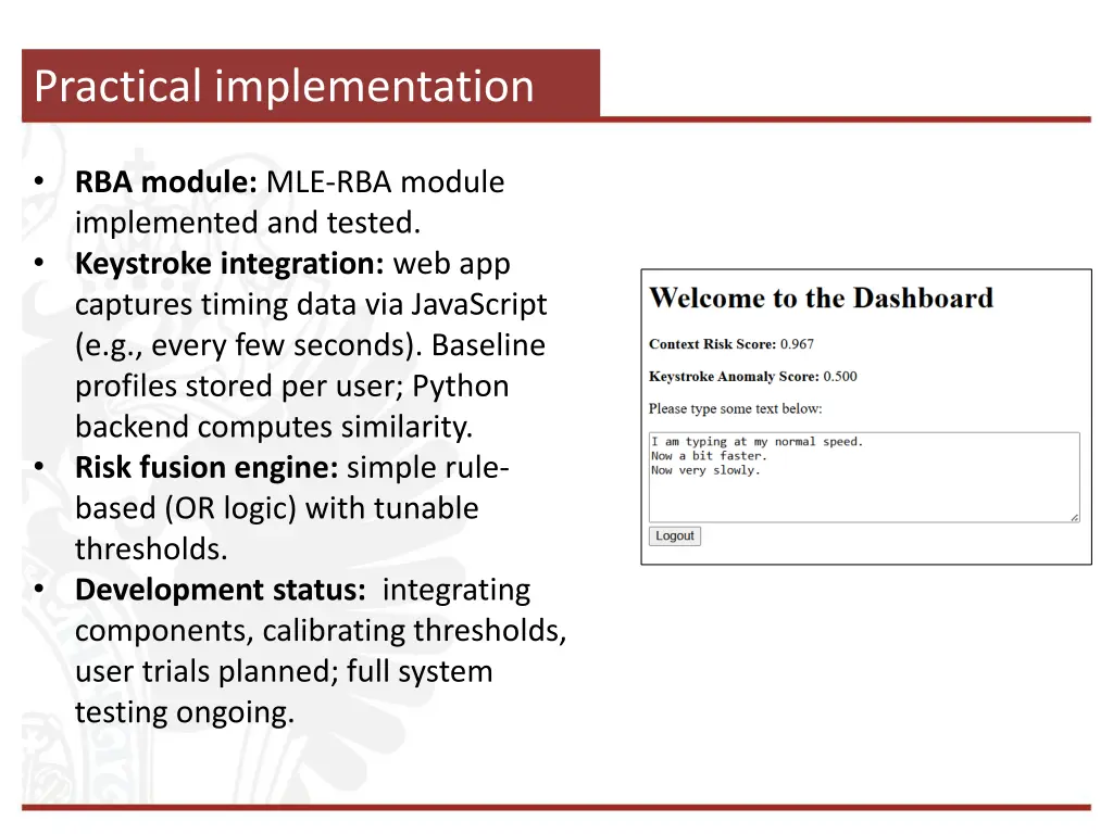 practical implementation