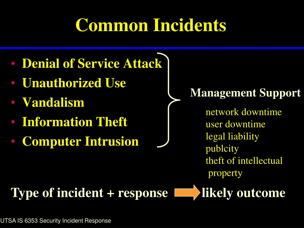 common incidents