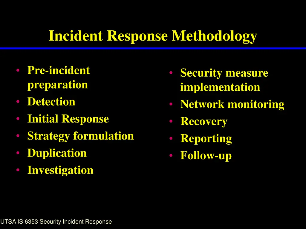 incident response methodology