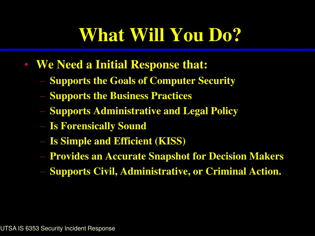 what will you do