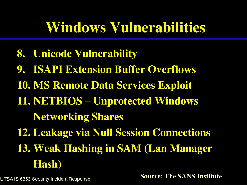 windows vulnerabilities