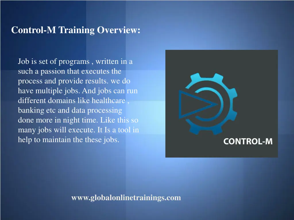 control m training overview