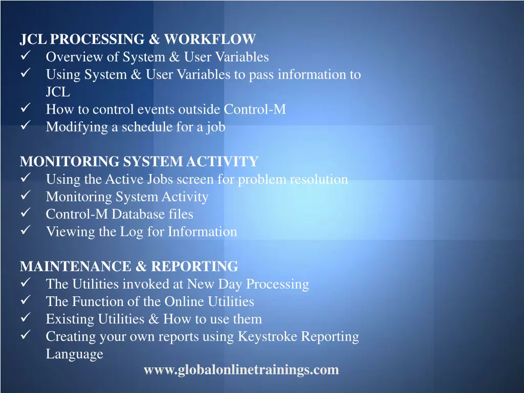 jcl processing workflow overview of system user