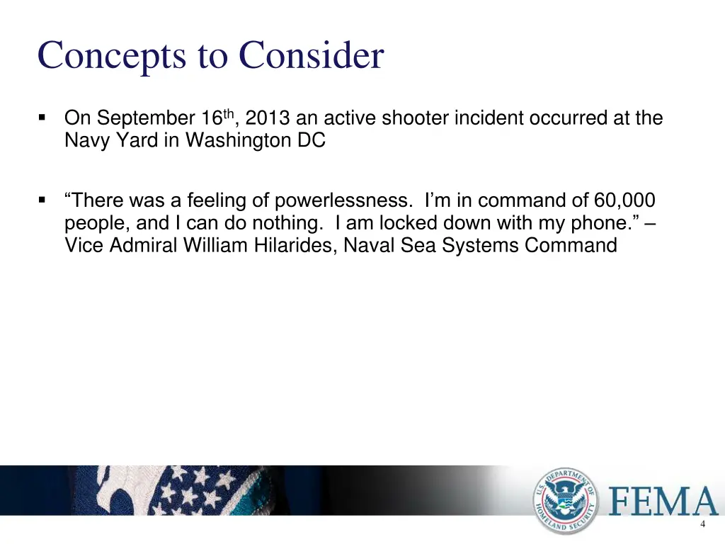 concepts to consider