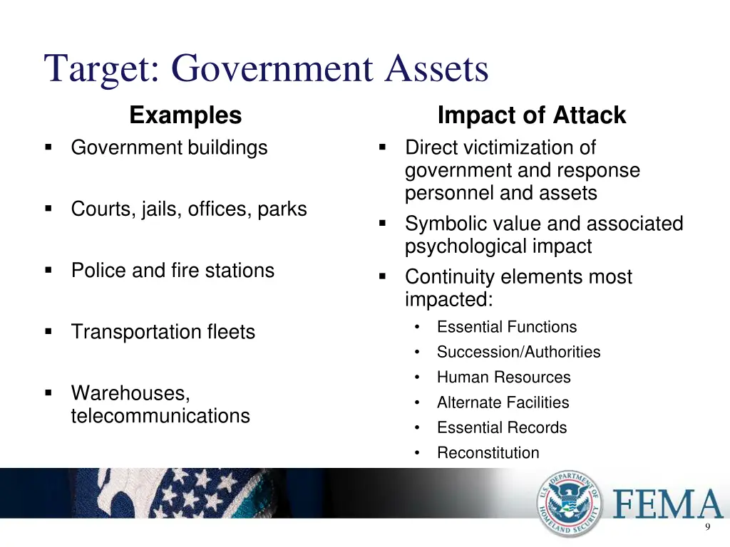target government assets examples government