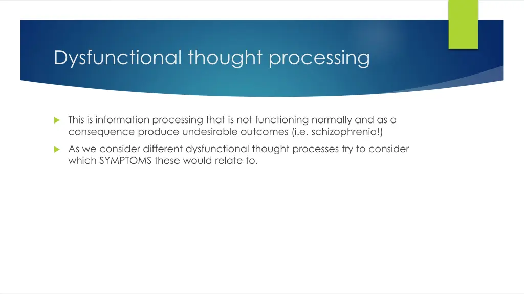 dysfunctional thought processing