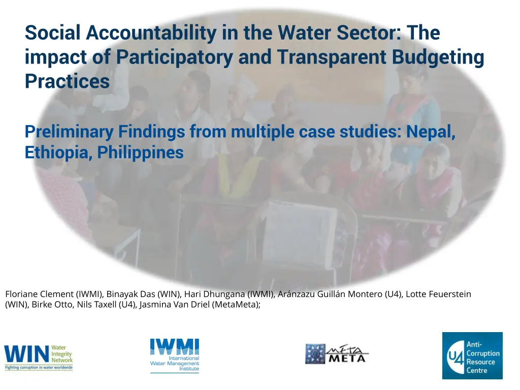 social accountability in the water sector