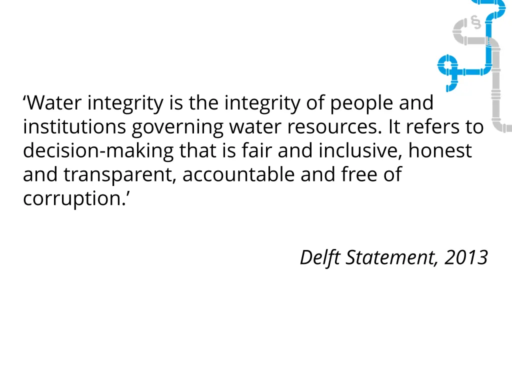 water integrity is the integrity of people