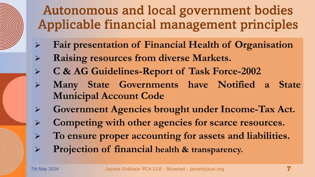 autonomous and local government bodies applicable 1