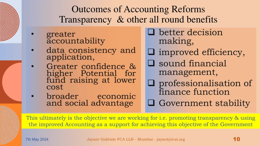 outcomes of accounting reforms transparency other