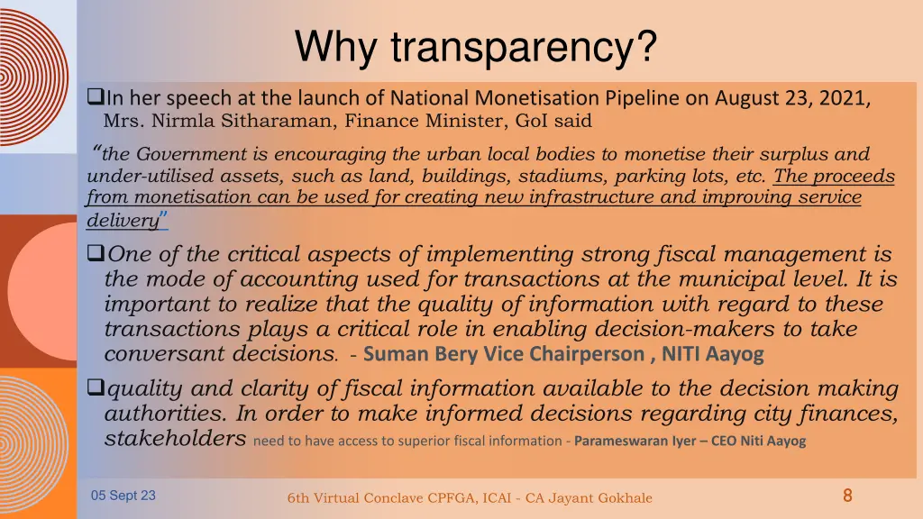 why transparency