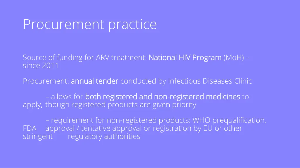 procurement practice