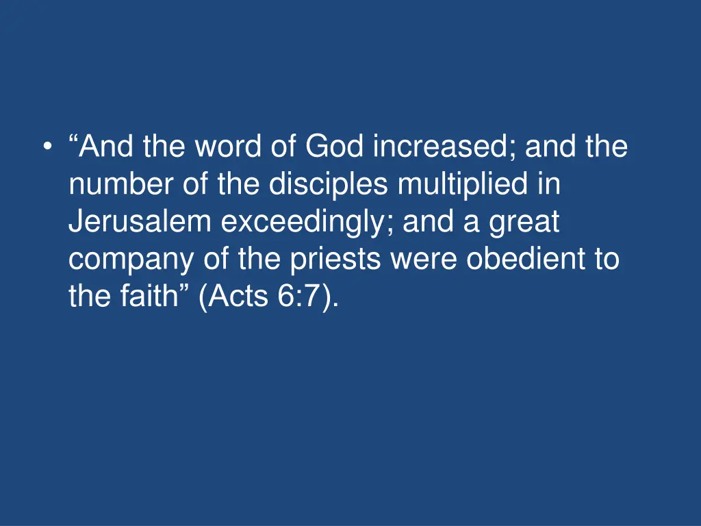 and the word of god increased and the number