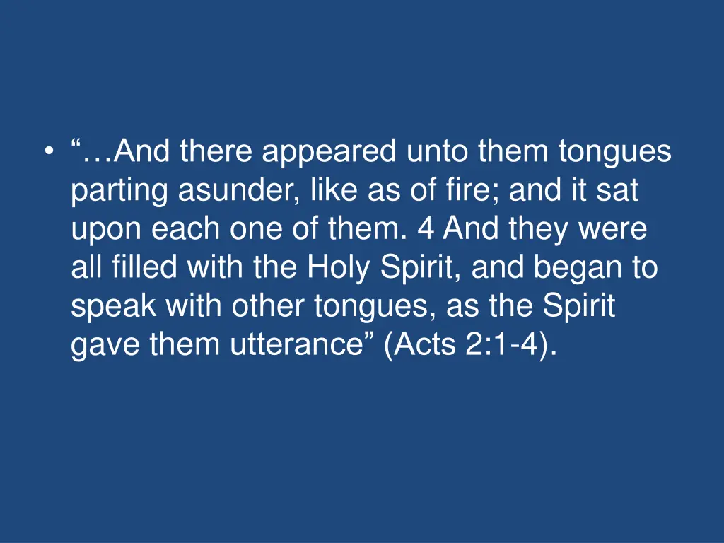 and there appeared unto them tongues parting
