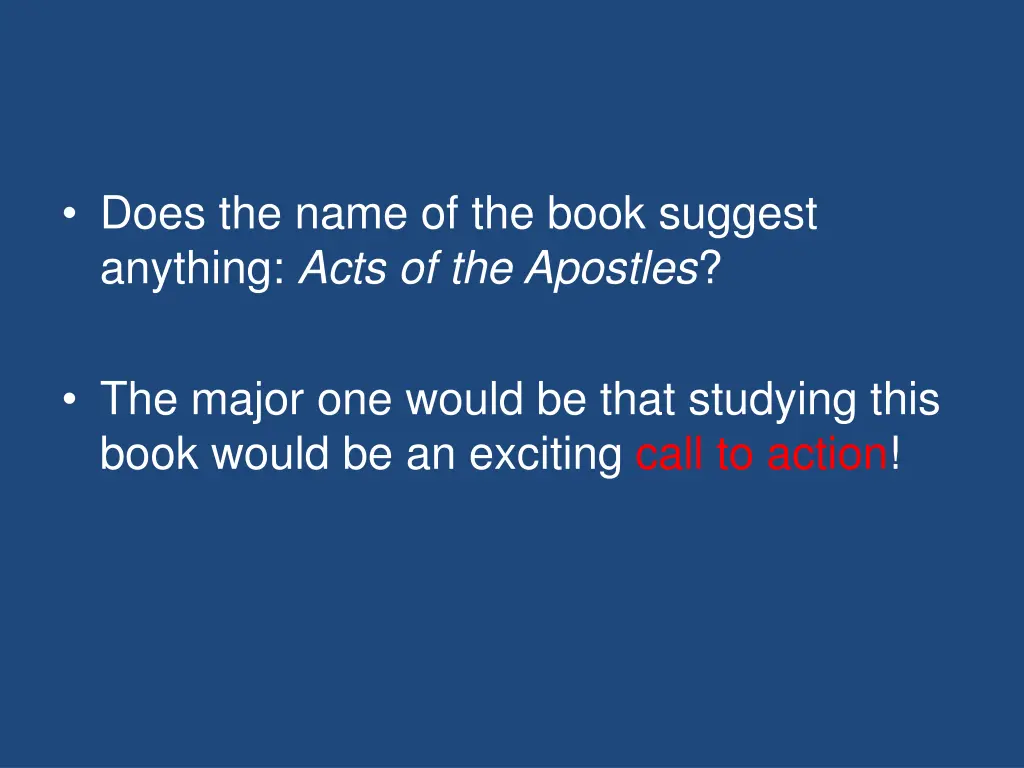 does the name of the book suggest anything acts
