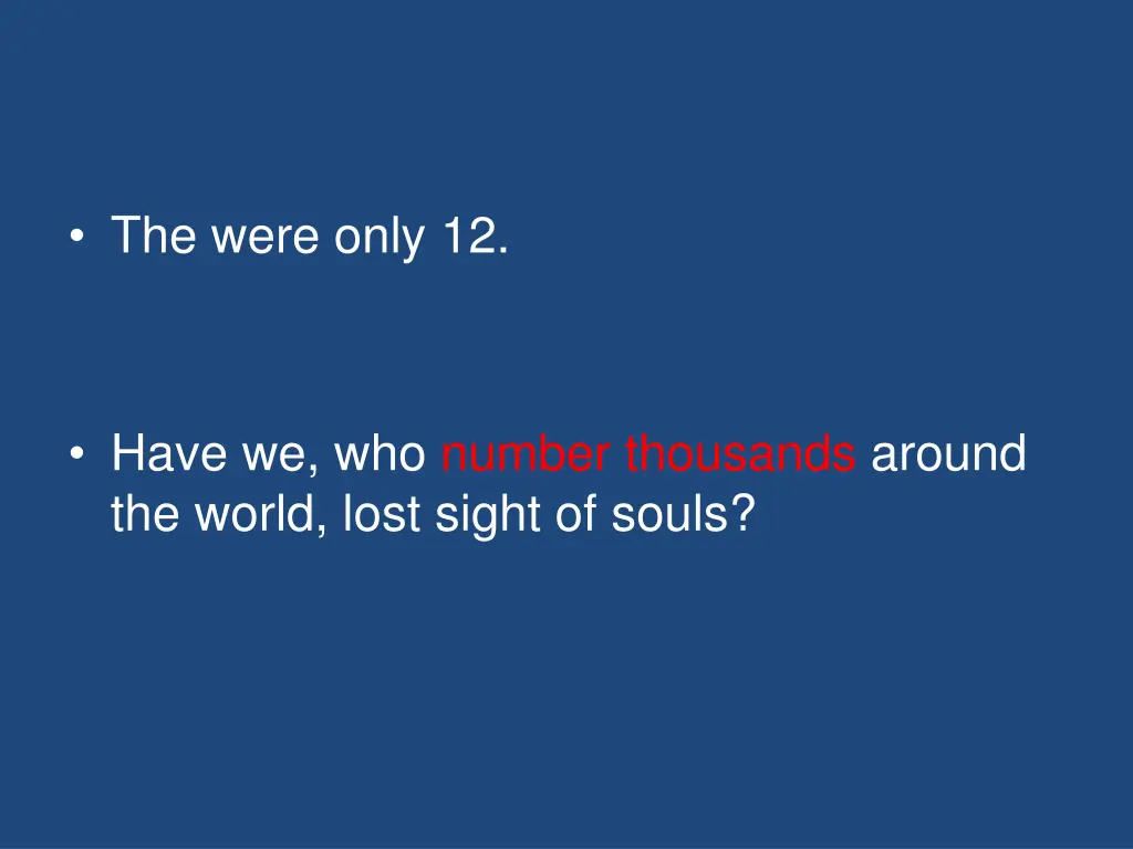 the were only 12