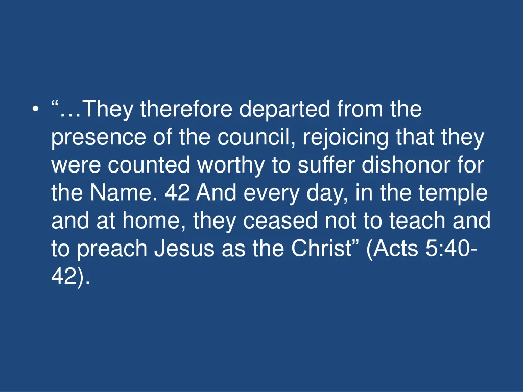 they therefore departed from the presence