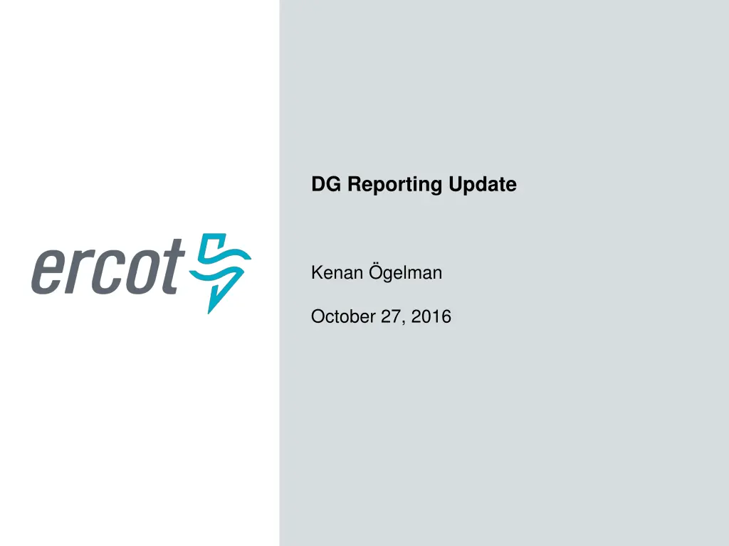 dg reporting update