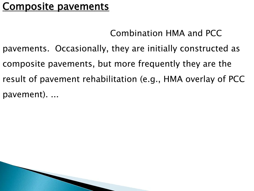 composite pavements