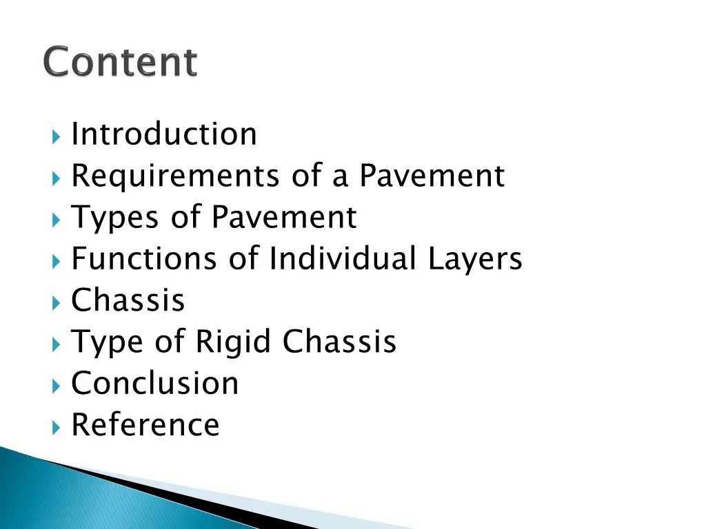 introduction requirements of a pavement types